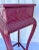 Vintage Red Split Bamboo and Rattan Caning Plant Stand Newly Painted Ruby Red For Sale In Mobile - Image 6 of 12
