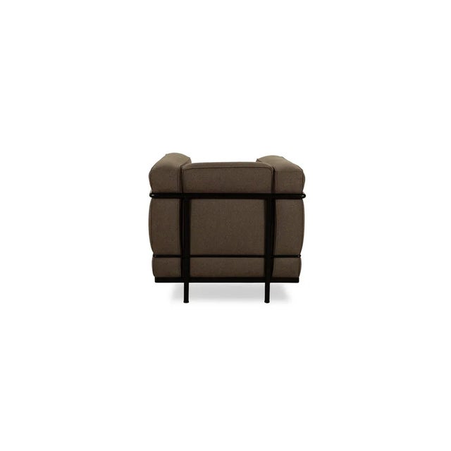 Brown LC2 Fabric Armchair Brown by Le Corbusier for Cassina For Sale - Image 8 of 10