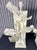 1990s 1990s Hand Carved Wood Banana Plant Lamps Finished in White Plaster - A Pair For Sale - Image 5 of 14