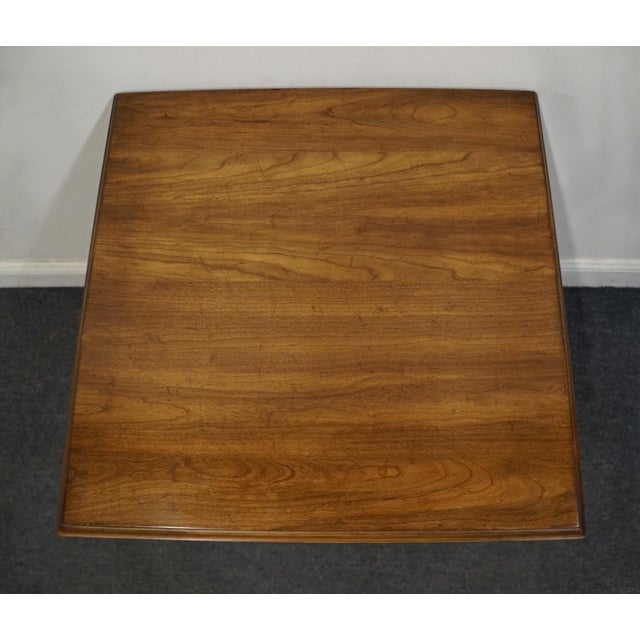 Late 20th Century Davis Cabinet Co. Antique Walnut Early American Country Style 24" Square Accent Bookcase End Table For Sale - Image 5 of 8