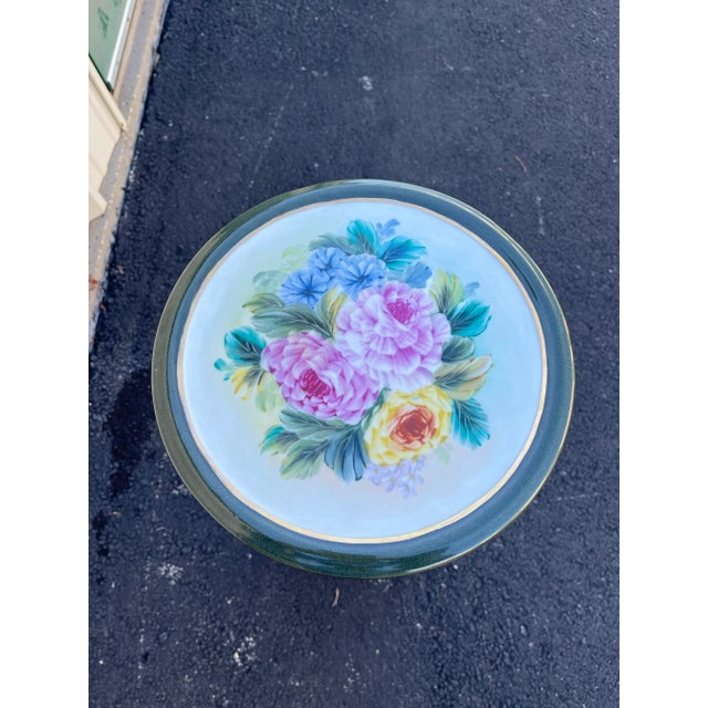 32" Italian Capodimonte Porcelain Columns or Pedestals- A Pair For Sale - Image 10 of 12