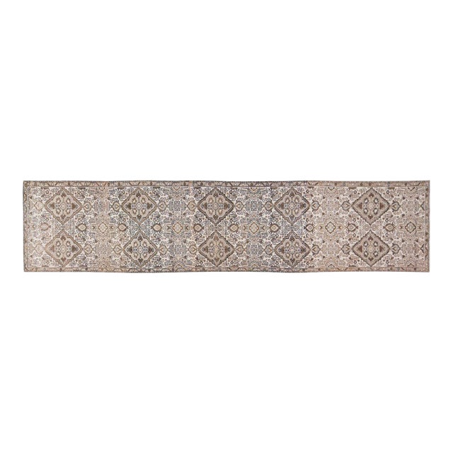 Vintage Turkish Malayer Knotted Wool Rug, 2'9''x12'9'' For Sale