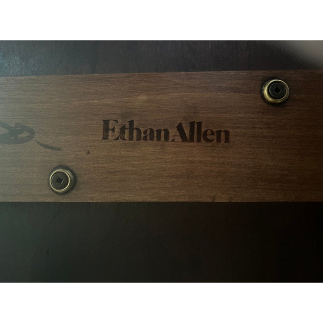 Ethan Allen Vintage Ethan Allen Queen Anne Cherry Dining Set – Table, 6 Chairs, 2 Leaves & Custom Pads For Sale - Image 4 of 10
