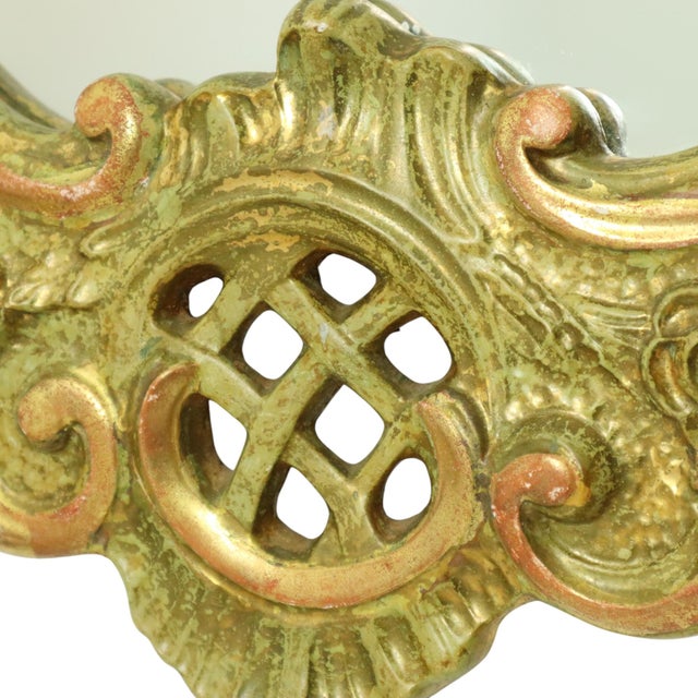 Large Swedish Rococo Style Gold Leaf-Gilded Mirror For Sale - Image 11 of 18