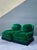 Wood Vintage Emerald Velvet Lounge Chairs - A Pair For Sale - Image 7 of 12