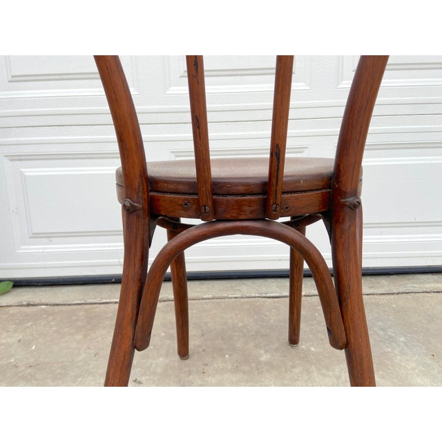 Wood Antique Bentwood Café Thonet Style Farmhouse Dining Chair| C. 1890–1920 | Central European Origin For Sale - Image 7 of 12