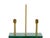 Mid-Century Modern Italian Art Deco-Style Dark Green Jade and Brass Table Lamps For Sale - Image 9 of 11