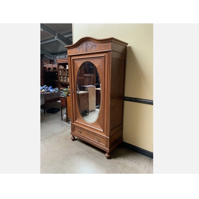 Antique Art Nouveau Linen Cupboard, 1910 For Sale - Image 6 of 9