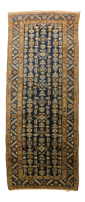 Vintage Blue Persian Gallery Rug4'3"x 10'4"