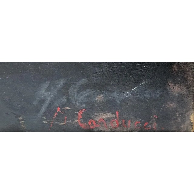 Modern Adolfo Carducci, Café en Terrasse, Oil on Cardboard, Framed For Sale - Image 3 of 9