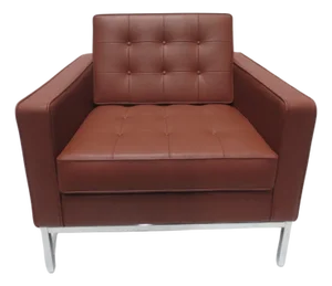Florence Knoll Lounge Chair in Maroon