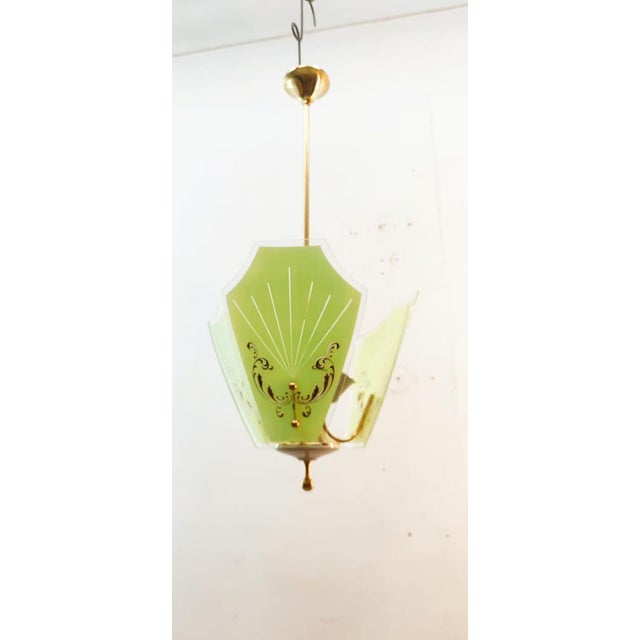 Suspension Lamp with 3-Decorative Glasses For Sale - Image 14 of 18