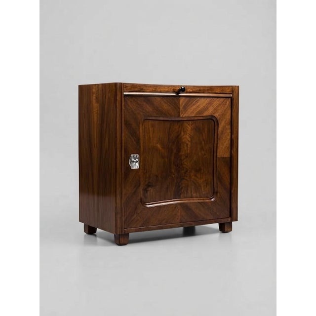 Hungarian Art Deco Wooden Nightstand, 1930s For Sale - Image 3 of 4