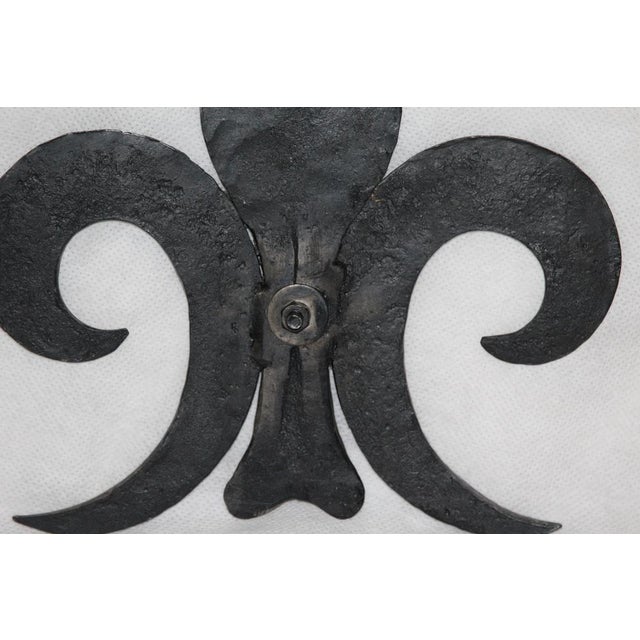 Wrought Iron Fleur De Lys Heraldic Lily, 1950s For Sale - Image 10 of 13