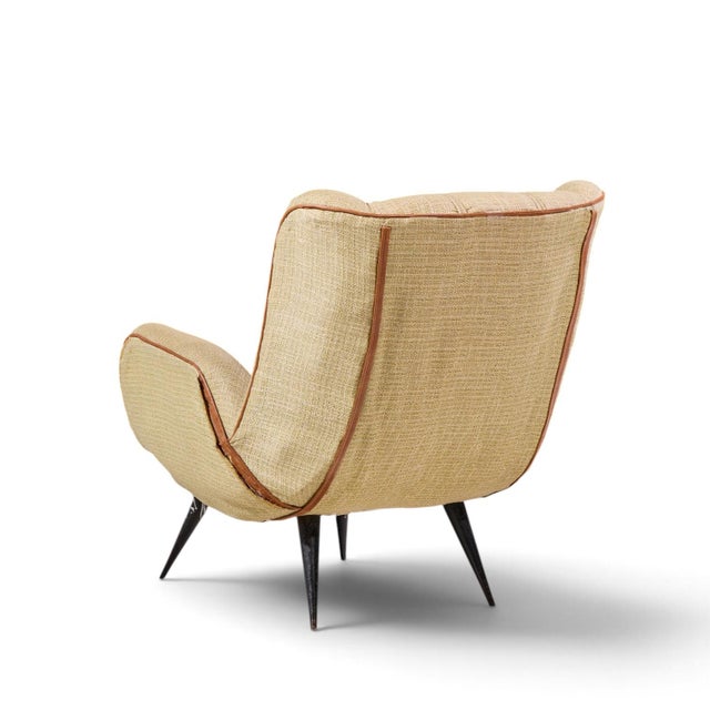 Black Carlo Hauner Mid Century Brazilian Lounge Chairs - Pair For Sale - Image 8 of 12