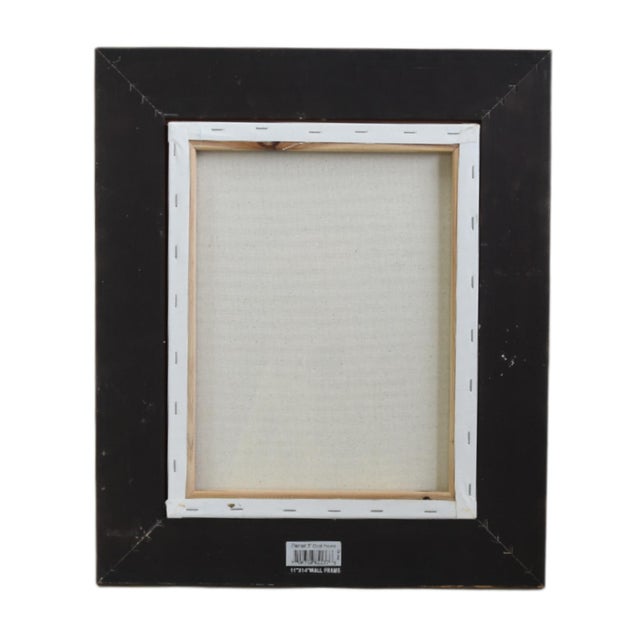 Folk Art Doggie Dog Puppy Oil Painting Including the Antiqued Gold Wood Frame For Sale - Image 4 of 5