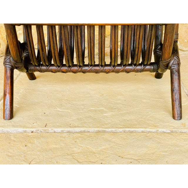 Wood Vintage Bamboo Rattan Magazine Rack, 1970s For Sale - Image 7 of 17