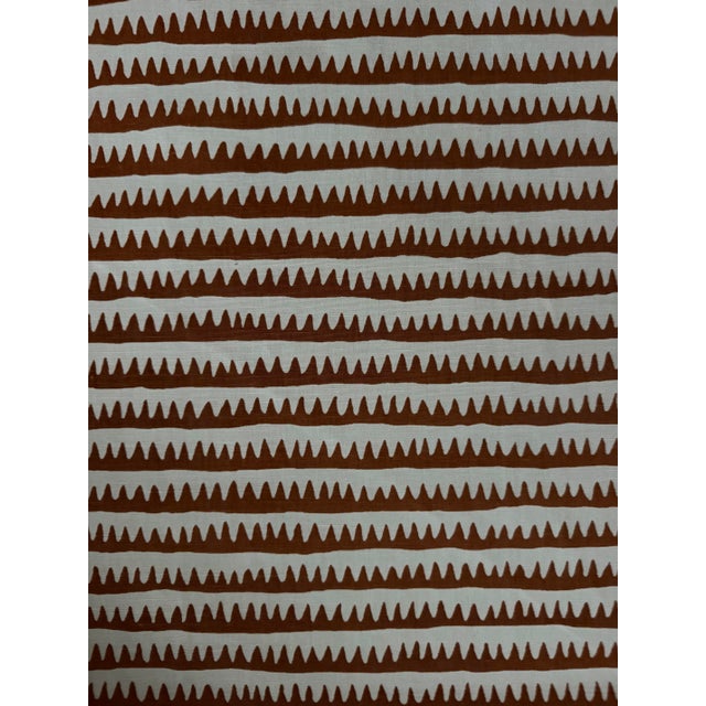 Schumacher Corfu Hand Printed Stripe 9 yards Rust Fabric 177974 Full Bloom Collection Brand: Schumacher chevron right...