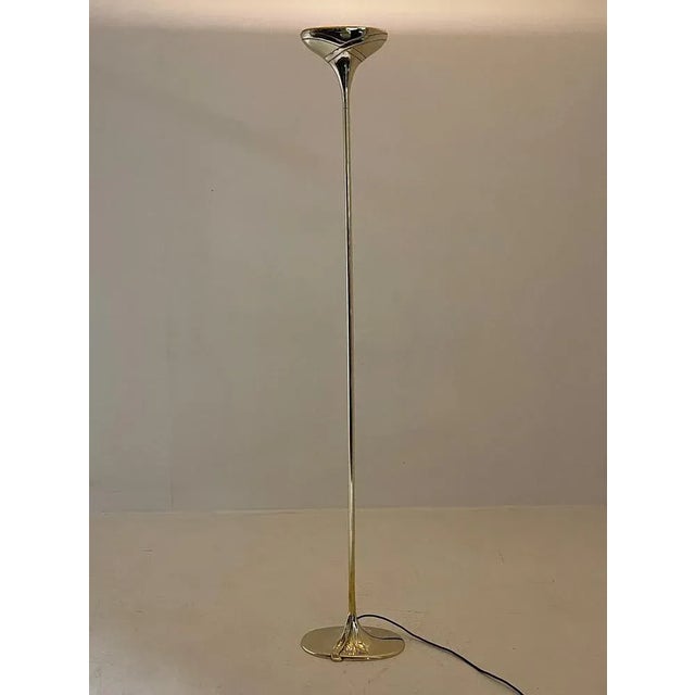 Italian Brass Torchiere Floor Lamp, 1970s For Sale - Image 3 of 13
