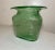 Vintage Blown Green Glowing Vaseline Blacklight Collectible Glass Vase Antique For Sale - Image 10 of 12