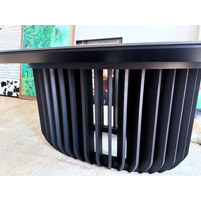 Black Italian "Juice" Dining Table by E-GGS for Miniforms With Back Calacatta Top For Sale - Image 8 of 9