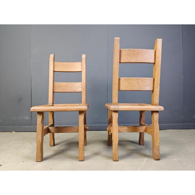 Very sturdy solid oak dining chairs. Very sturdy ever lasting frames with an interlocking center piece. Rustic design....