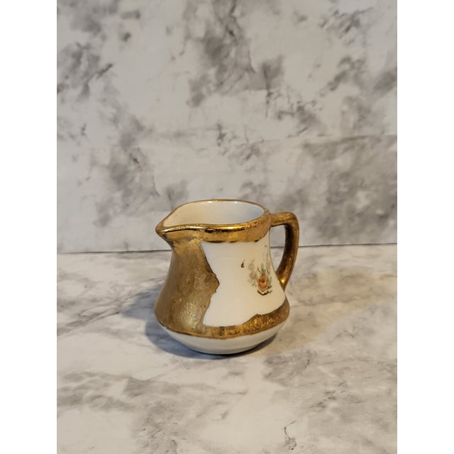 Antique Hand-Painted Demitasse Porcelain Creamer For Sale In San Francisco - Image 6 of 12