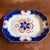 Antique Gaudy Welsh Crescent Pinwheel Flow Blue Large Platter, Circa 1840s For Sale - Image 9 of 12