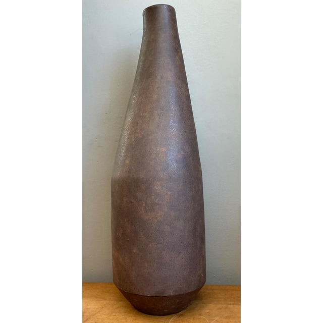 Vintage Tall Earthenware Vessel For Sale - Image 10 of 12