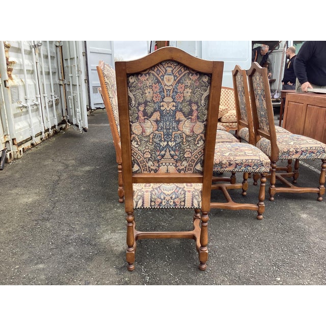 Set of 8 French Tapestry Dining Chairs For Sale In New York - Image 6 of 12