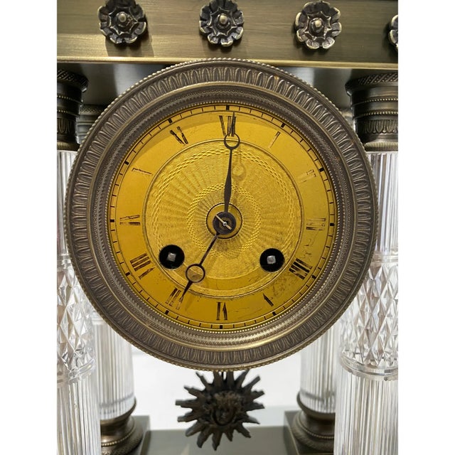 Mantle Clock Louis XVI Paris Bronze 1920s For Sale - Image 4 of 15