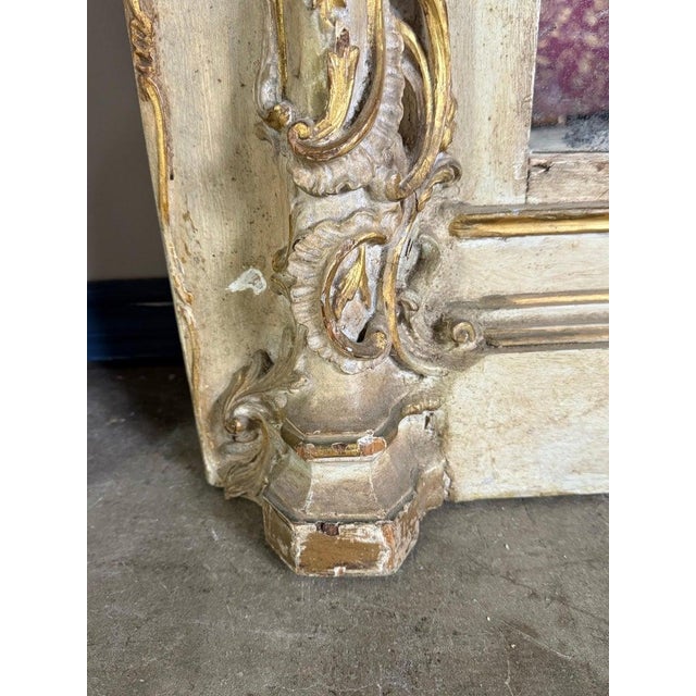 Brown Pair of 19th C. Italian Door Surrounds W/ Antique Mirror For Sale - Image 8 of 11