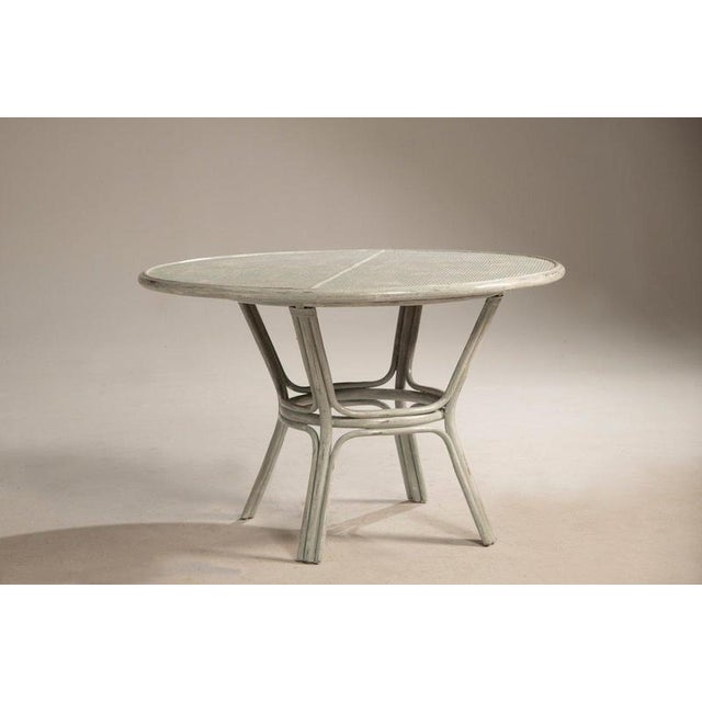 1970s Whitewashed Bamboo Table, 1970s, Set of 2 For Sale - Image 5 of 14