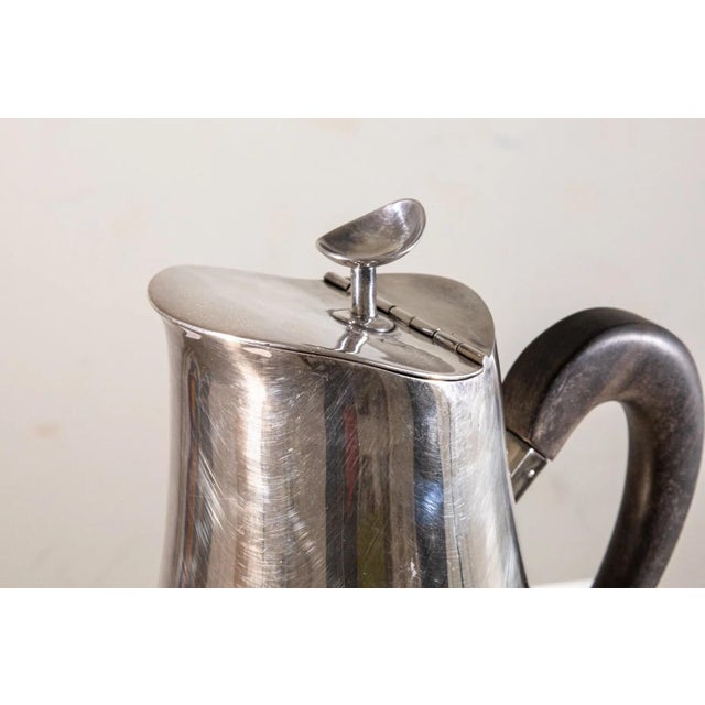 Metal Margret Craver for Towle Attributed Four Piece Sterling Silver Tea Set Wood - Set of 4 For Sale - Image 7 of 10