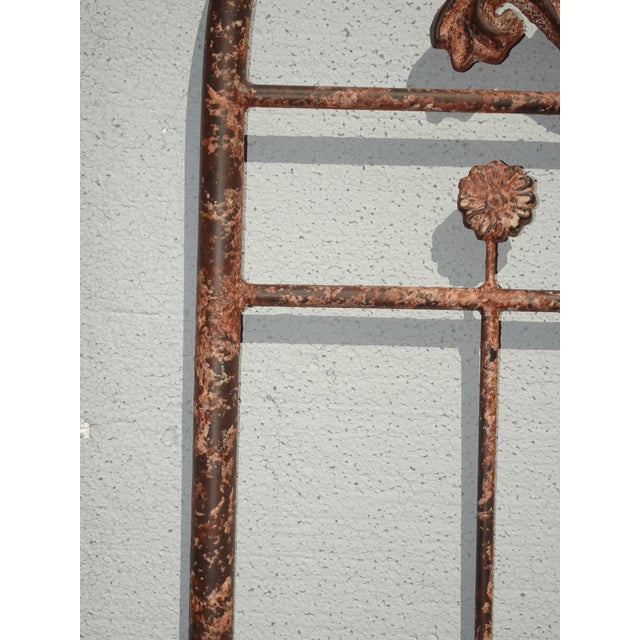 Vintage French Country Brown Crackle Twin Bed Frame ~ Headboard Footboard &Rails For Sale - Image 11 of 18