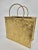 Vintage Brass Embossed Leaves Shopping Bag Magazine Stand For Sale - Image 6 of 10