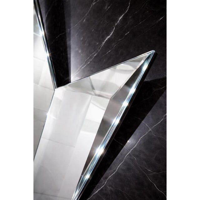 Rocket Silver Maxi Sculptural Wall Mirror by GTG Design Couture For Sale - Image 9 of 13