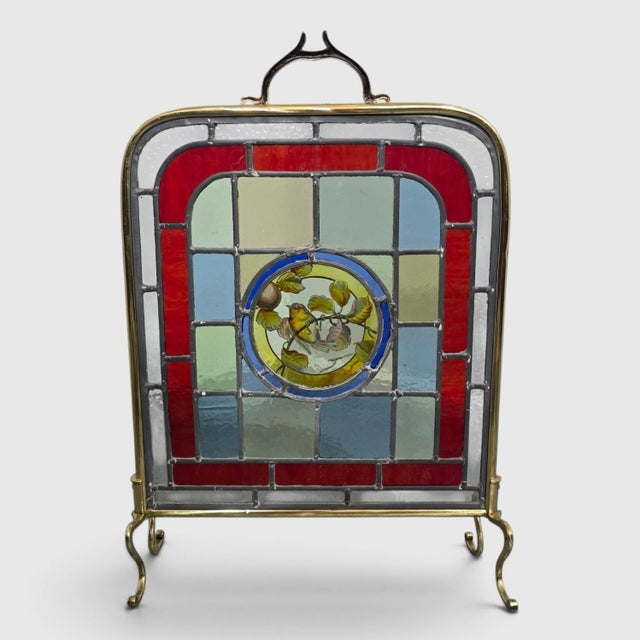 Metal Antique Brass Fire Screen, 1880 For Sale - Image 7 of 7