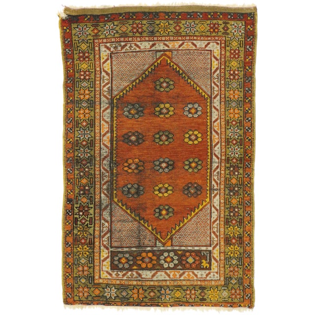 Vintage Turkish Oushak Rug with Modern Style - 03'00 X 04'06 For Sale - Image 10 of 10