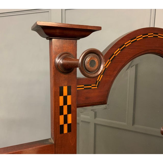 1900 - 1909 Arts and Crafts Inlaid Mahogany Hall Stand, 1900 For Sale - Image 5 of 18