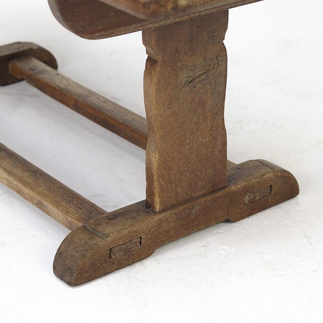 Antique Rustic Farmhouse Refectory Coffee Table in Oak For Sale - Image 5 of 13