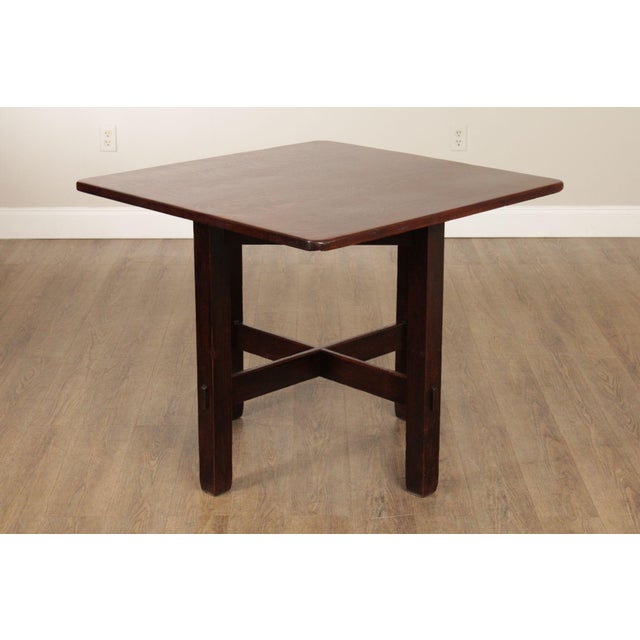 Stickley Brothers Antique Mission Oak Game Table For Sale - Image 13 of 18