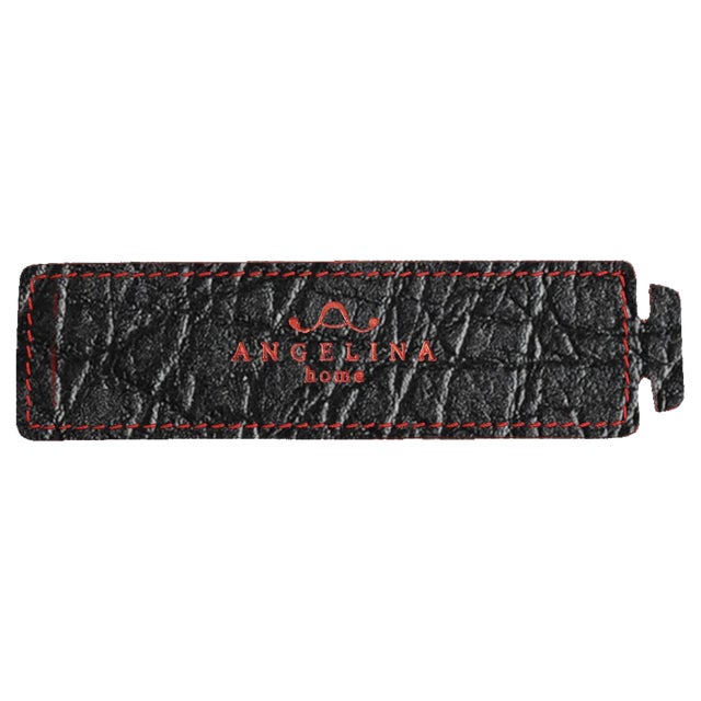 Mozambique Black Rectangular Tablemat from Angelina Home, Set of 4 For Sale