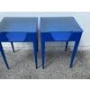 Blue Midcentury European Open Shelf Side Tables - A Pair For Sale - Image 8 of 18