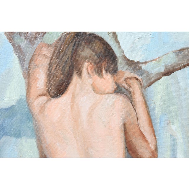 1950s Nude With Tree at El Capitan - Yosemite Mid Century Figurative Landscape by Margaret Wherry Ziegler For Sale - Image 5 of 7