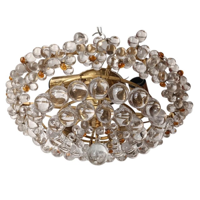 Murano Glass Chandelier, in Very Good conditions. Designed 1950 to 1959 Up to 250V (Europe/UK Standard).The wiring of this...