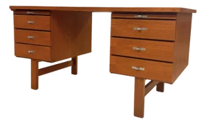 Mid-Century Modern Danish Teak Executive Desk