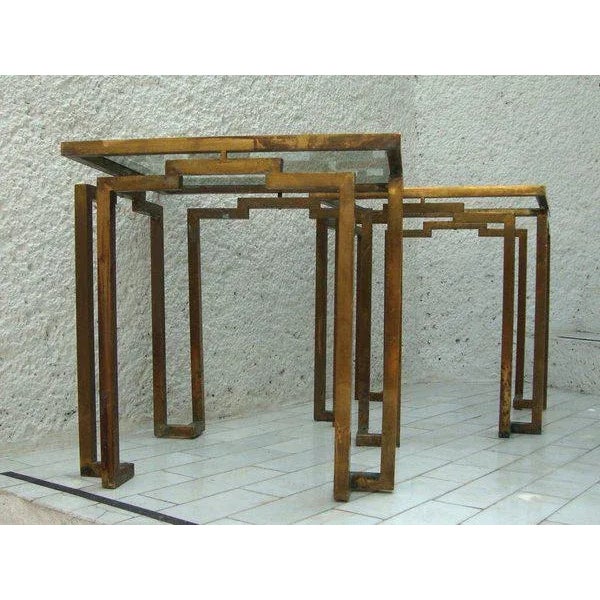 Brass Side Tables Attributed to Arturo Pani - a Pair For Sale In San Diego - Image 6 of 6