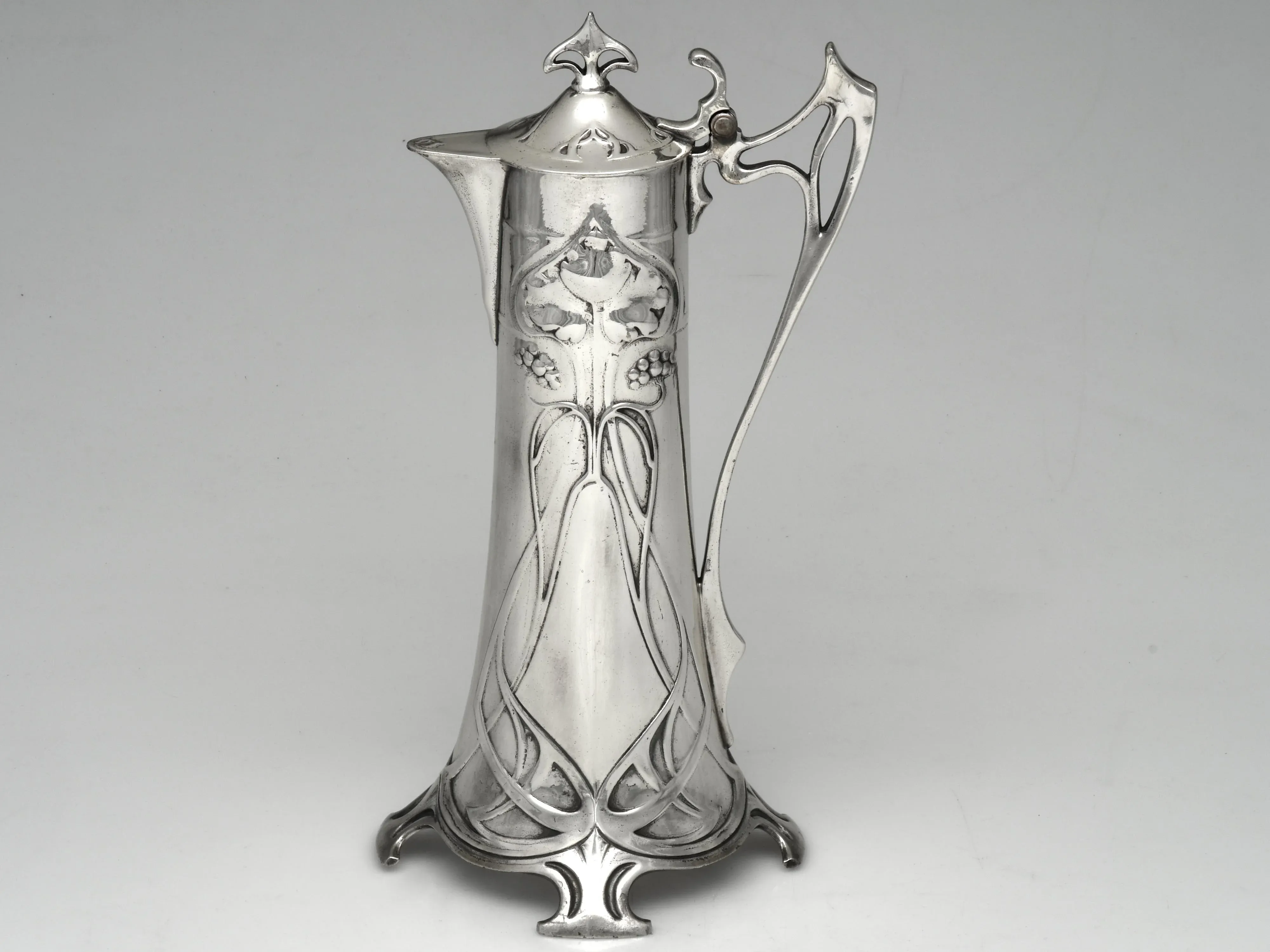 Circa 1900 WMF Art Nouveau Silverplate Liqueur Service With Tray