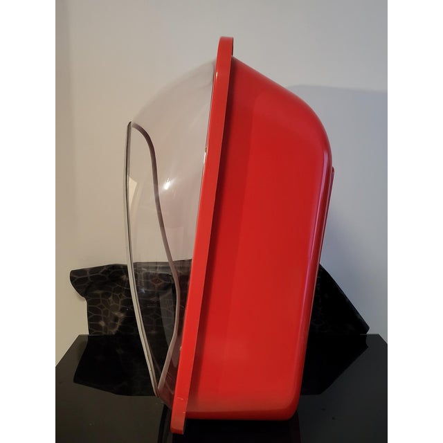 Pil Soundproof Telephone Booth in Red Plastic For Sale - Image 6 of 14